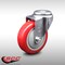 Service Caster 4 Inch SS Red Polyurethane Wheel Swivel Bolt Hole Caster SCC-SSBH20S414-PPUB-RED - alternate 1